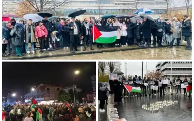 مظاهرات ووقفات في دول أوروبية تنديدا بالمجازر الإسرائيلية في غزة